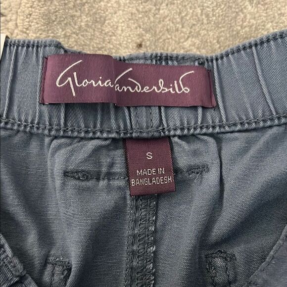 Gloria Vanderbilt High Waist Blue Utility Shorts - Picture 7 of 7